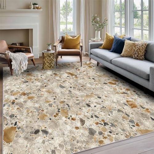 Tapis terrazzo imitation cachemire au design abstrait moderne 200x290cm - 4