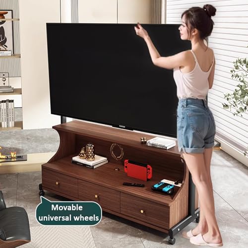 Soporte móvil para TV con ruedas y 3 cajones, 50-85 pulg. miniatura 3