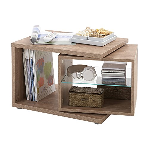 Mesa Auxiliar Mesa de café de Flores de Coloures de Las heces de mesilla de Noche se Puede Girar 643-001 de Ley FMD de decoración de Madera de Roble