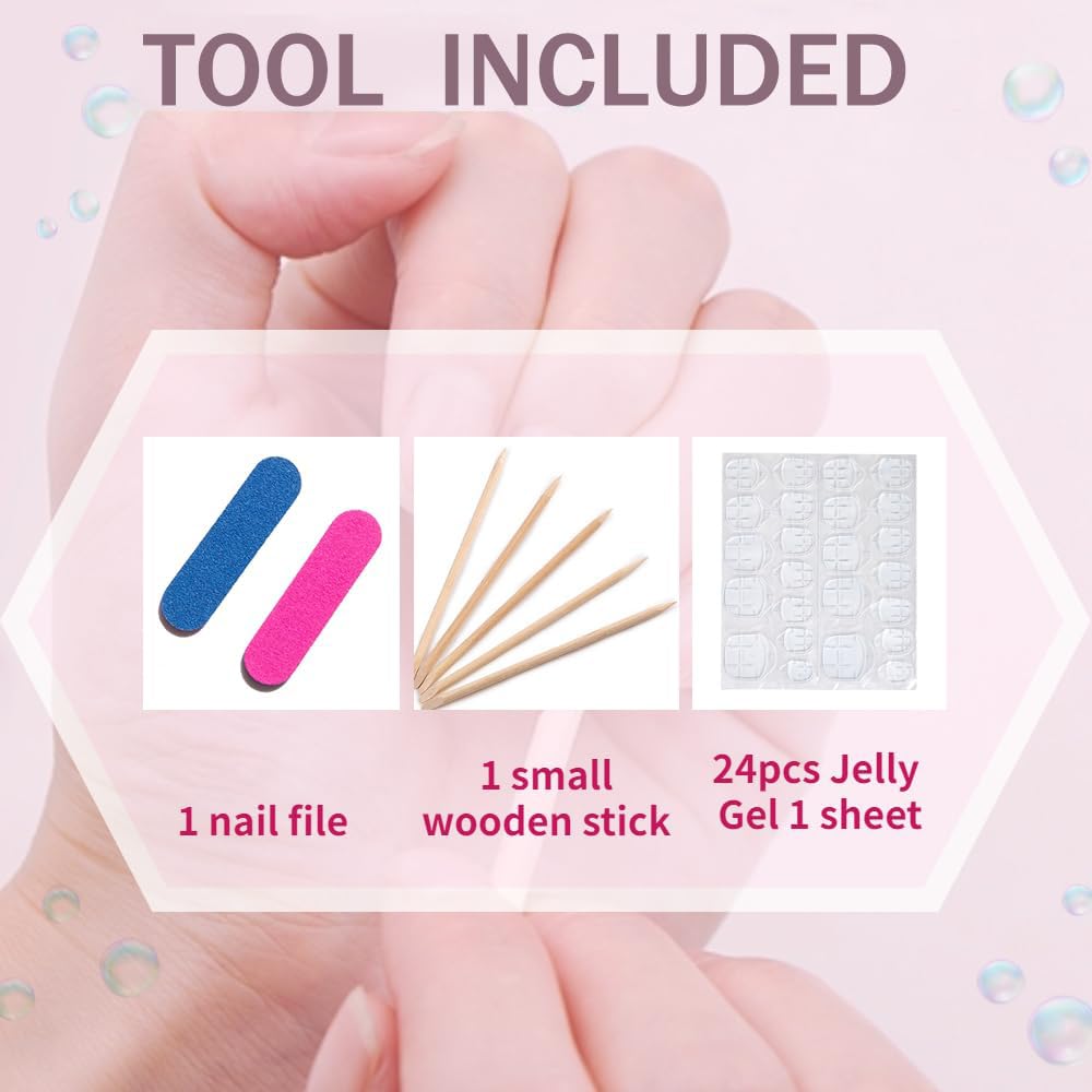Women Press On Nails, Medium Almond Handmade 10Pcs Unique Luxury Fake Nails, 3D Artistic Design - Image 4