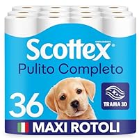 Scottex Pulito Completo Carta Igienica, Morbida e Resistente, Confezione Ecosostenibile in Carta, 36...