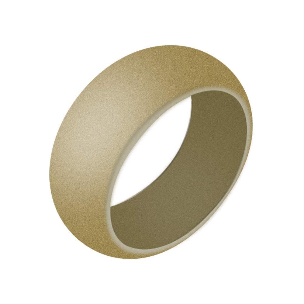 Boolavard anillo de bodas de silicona para hombres y mujeres asequible banda de goma de silicona, paquete de 7, 5 paquetes y singles - blanco, gris, plata, azul