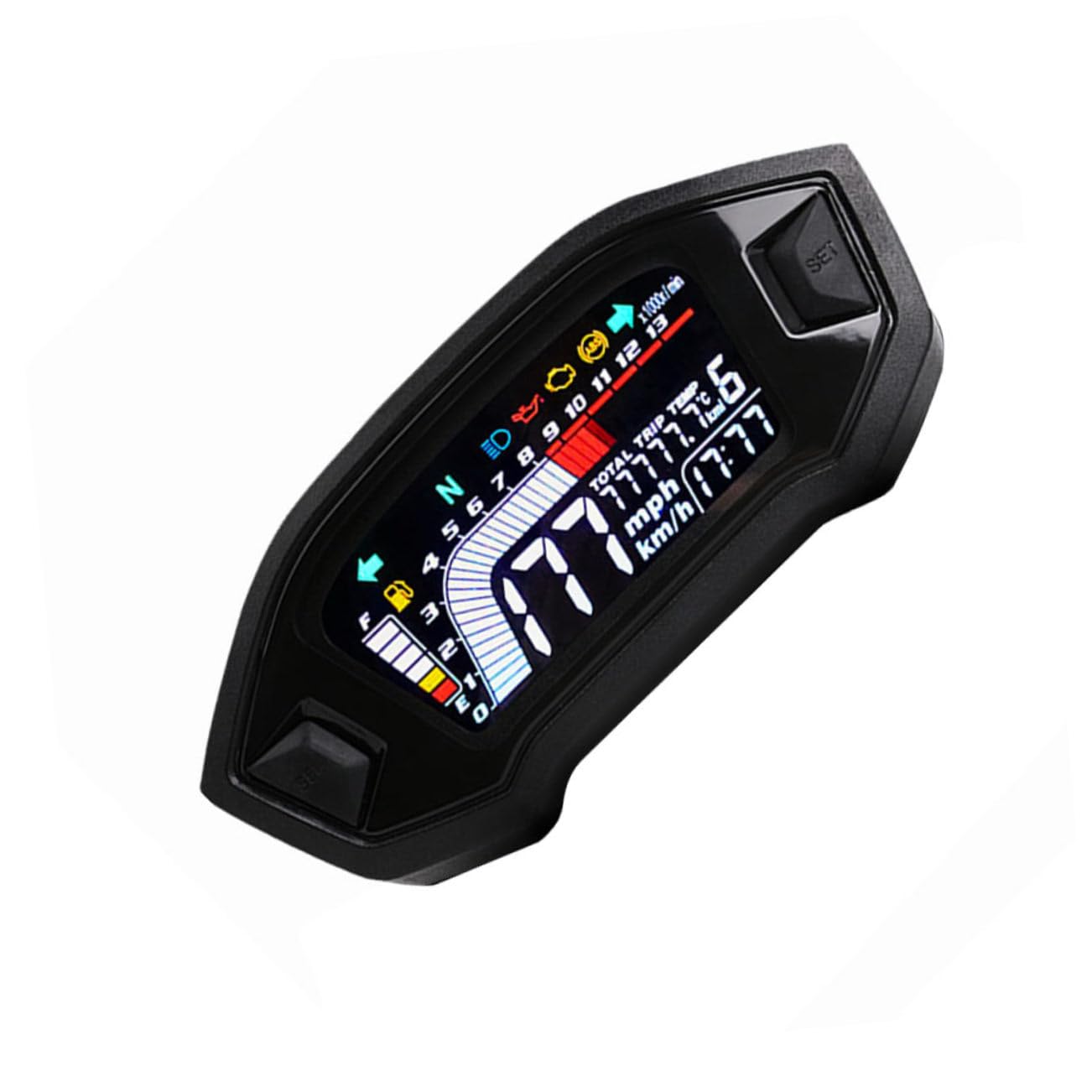 PRETYZOOM Motorcycle LCD Speedometer Tachometer Gear Indicator Material Multi-Function Display for Motorcycle Models