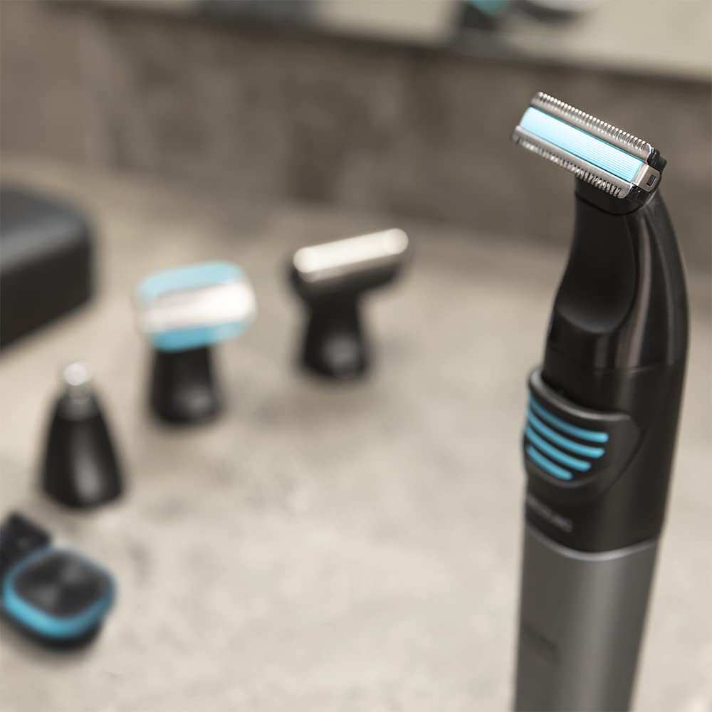 Cecotec PrecisionCare Extreme 5in1, Rasoio multifunzione 5 in 1, Batteria al litio, per corpo e viso, impermeabile, facile da pulire, IPX5, autonomia 60 min, con testina di rasatura laminata