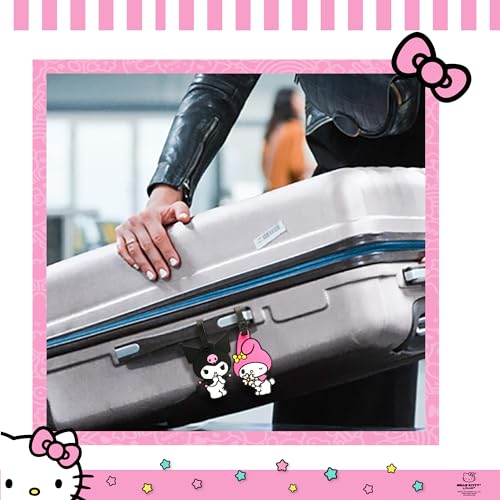 Kuromi, My Melody, and Hello Kitty Luggage Tag for Suitcases 4-Pack Official License, Cute Luggage Tags, Sanrio Gifts for Travel2