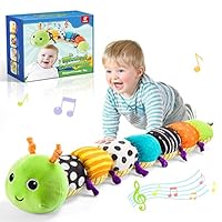 Toyzey Baby Toys 0-6 Months,Musical Caterpillar Sensory Toys Babies 6-12 Months Baby Gifts 6-12 Months Montessori Toys Babies Newborn Toys 0-3 Months Baby Essentials Newborn Toddler Toys, Green-1
