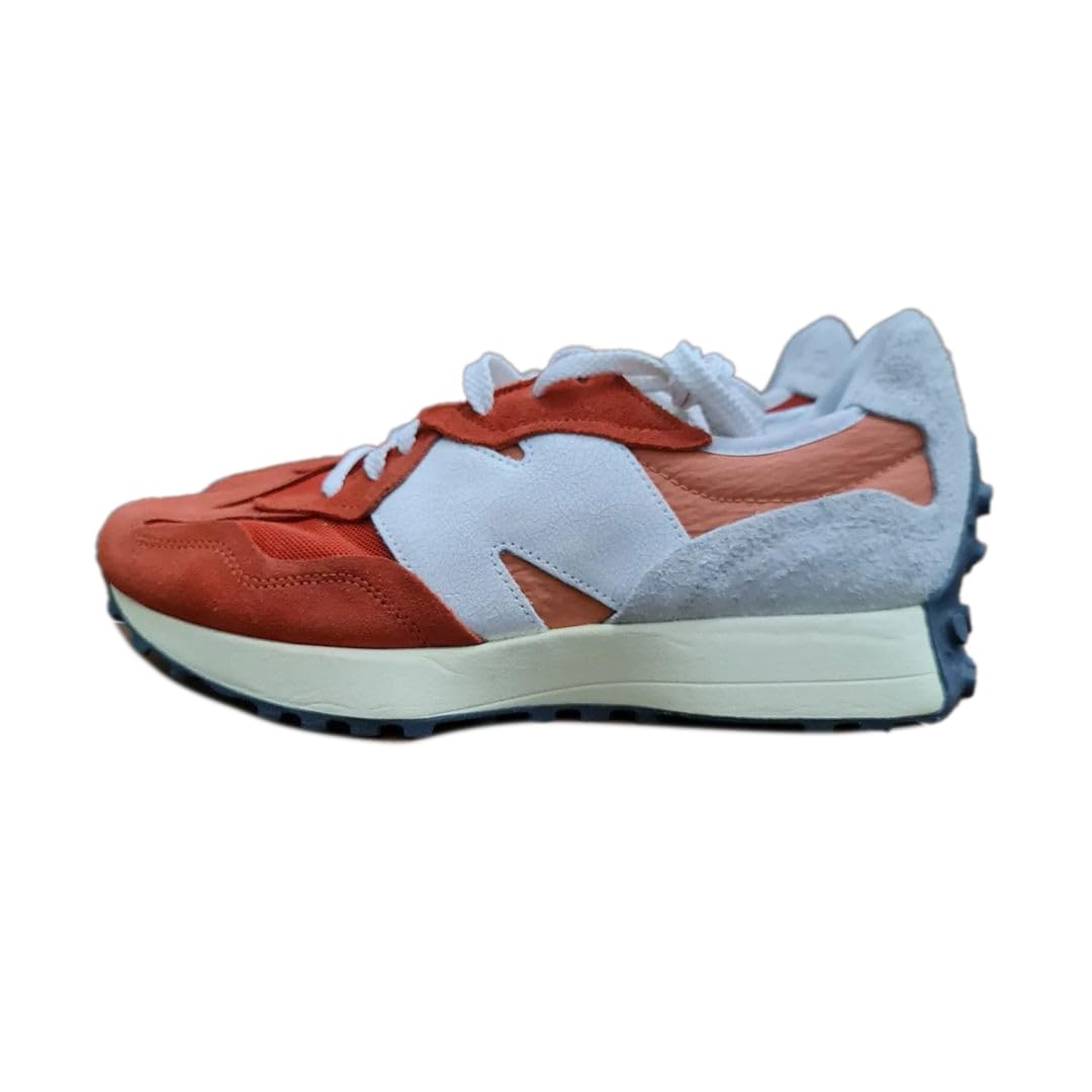New Balance Men's 327 Sneaker, Orange, 9.5 UK
