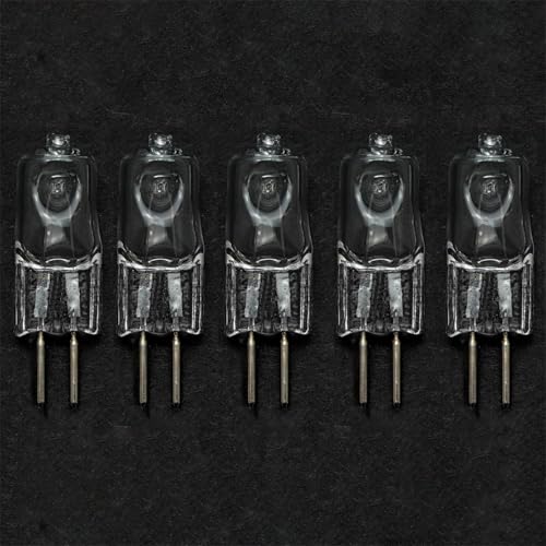 UGEFKMQ 5 piezas Bombillas halógenas G5.3 50 vatios 220 voltios lámpara cápsula halógena G5.3 20W 35W 75W 100W GU5.3 Base Bi-pin para iluminación doméstica blanco cálido 10W