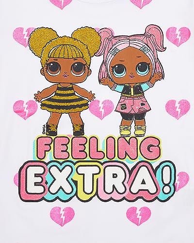 Image of L.O.L. Surprise! Girls Short Sleeve Graphic T-Shirt - Pink Cartoon Tee with Favorite Characters
