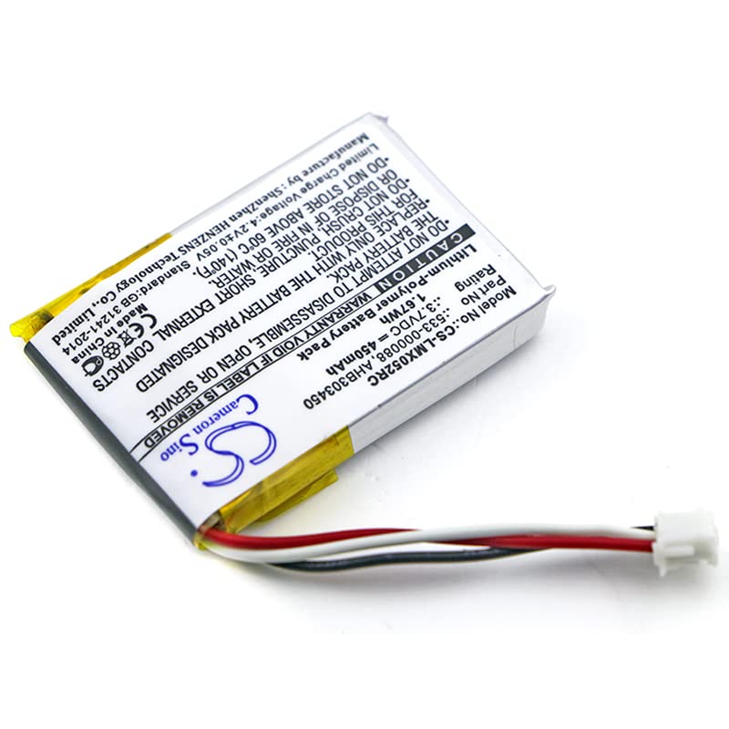 AHB303450, AHB572535P JT-04, L/N: 1412, Replacement Battery for Logitech MX Anywhere 3S, MX Ergo, MX Master, MX Master 2, MX Master 2s, MX Master 3, MX Master 3S 450mAh