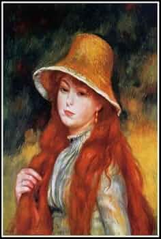 ルノワール　エッチング　ピンでとめた帽子 真作保証】オーギュスト・ルノワール「ピン飾りの帽子」銅版画