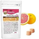 UHA味覚糖［公式］ 2粒で1日に必要な11種類のビタミン配合 食生活の偏りが気になる方 不足しがちなビタミンをバランスよく補給 通販限定 グミサプリ マルチビタミン 30日分 60粒 1日2粒 ピンクグレープフルーツ味