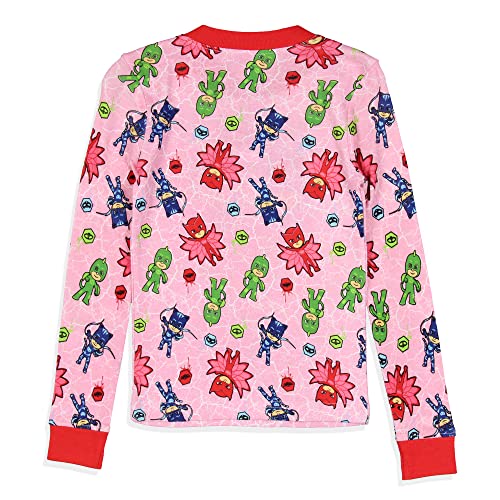 INTIMO Toddler Girl's Pajamas Cartoon Character Tight Fit Long Sleeve Sleepwear 2 Piece Pajama Set3