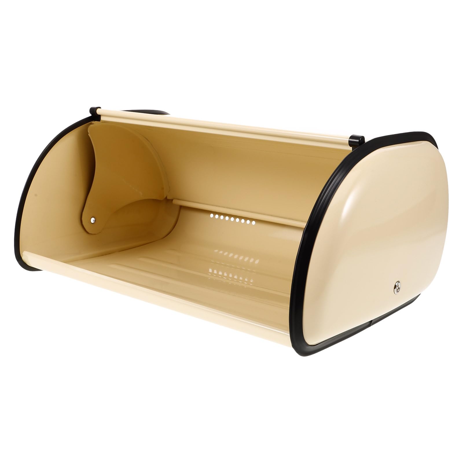 Hohopeti Contenitore per Pane in Metallo Color Oro con Coperchio Porta Pane Domestico Salvaspazio per Piano Cucina Organizer per Conservazione Capiente e Leggero per Uso Casalingo
