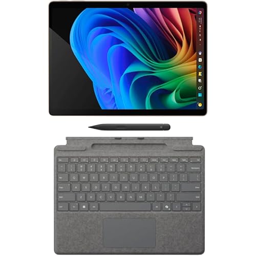 Microsoft Surface Pro 11 Copilot PC Bundle, 13" 13" 2.8K Touchscreen Tablet with Platinum Pro Keyboard & Slim Pen, Snapdragon X Plus, 16GB RAM, 256GB SSD, Win 11 Pro, Dune