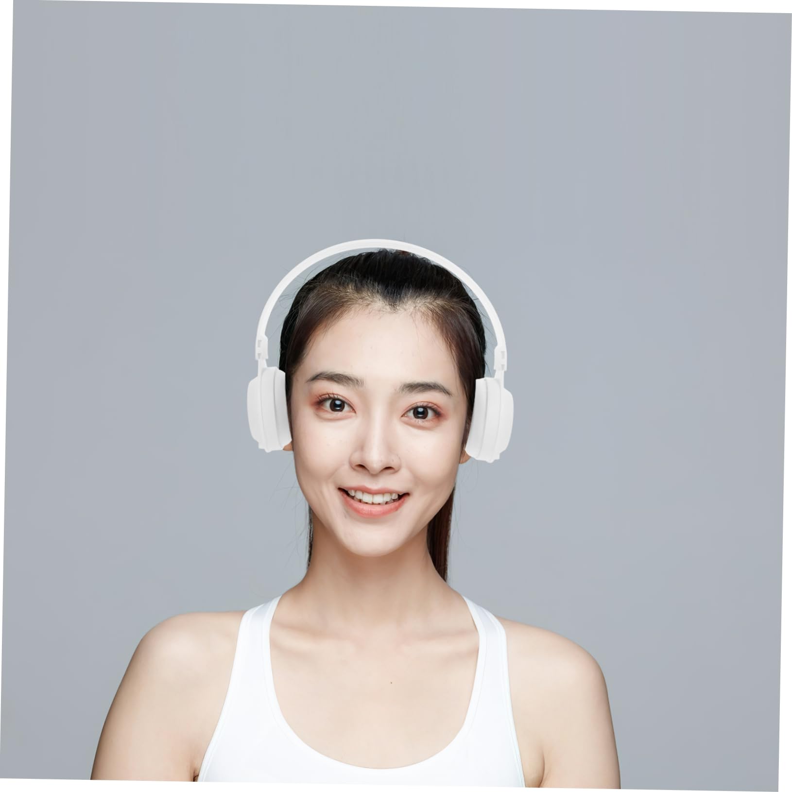 Cosplay Props Headphones, Fake Headset, White Earphone Photography Props, Fasion Decoration For Halloween Birthday Party Supplies