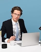 Vista 5 de 4 Pack Blue Light Blocking Reading Glasses Men Rectangular Metal Full Frame Readers with Spring Hinge Anti Uv/Glare