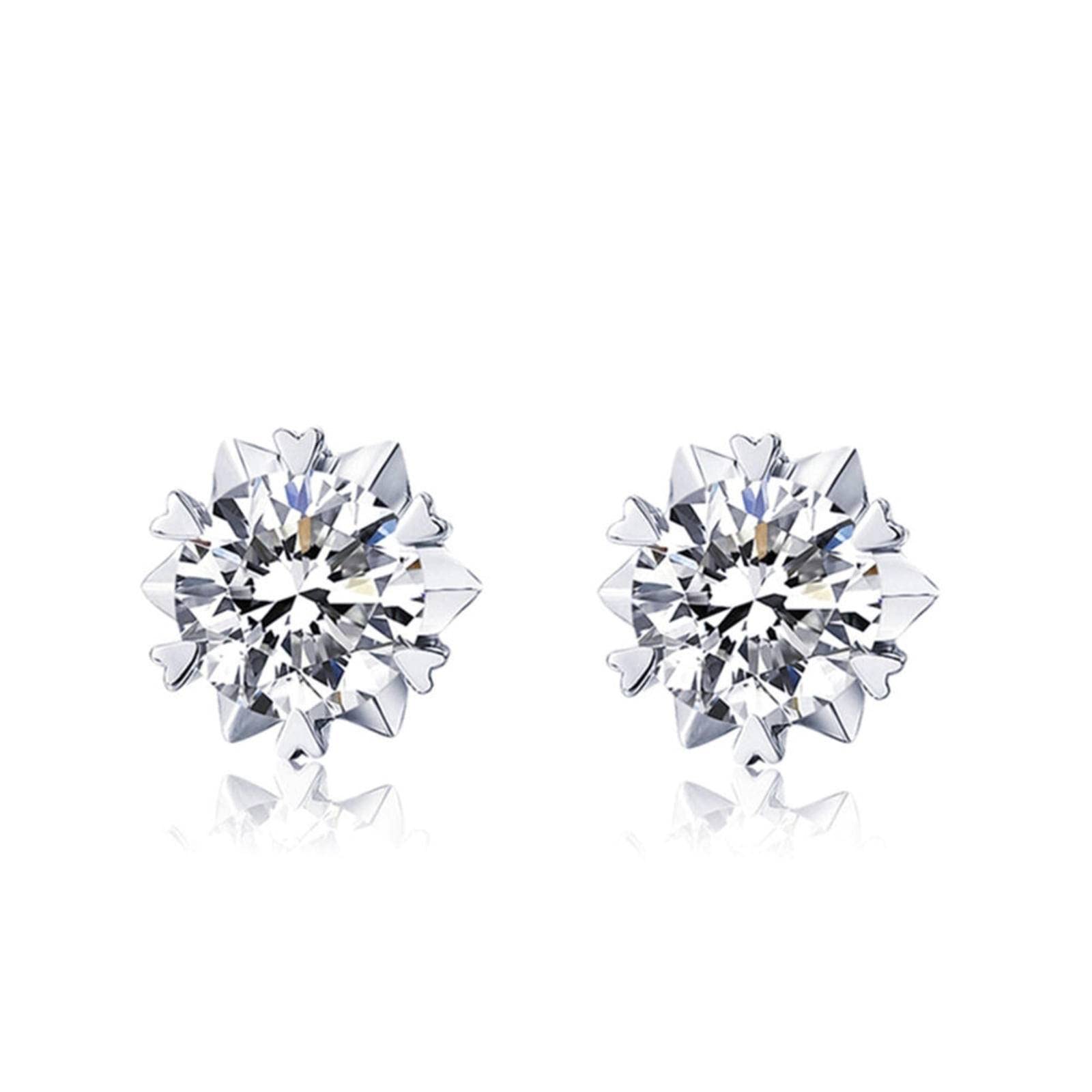TIANYU GEMSMen Diamond Stud Earrings Set 925 Sterling Silver 0.5 CT Moissanite Classic 4 Prong Women's Stud Earring