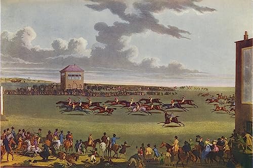 Affiche art mural Newmarket Pollard : tableau équestre retro 60x90
