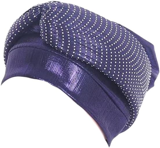 Women's Diamonds Turban Caps For African Auto Muslim Headwraps Female Party Headwear