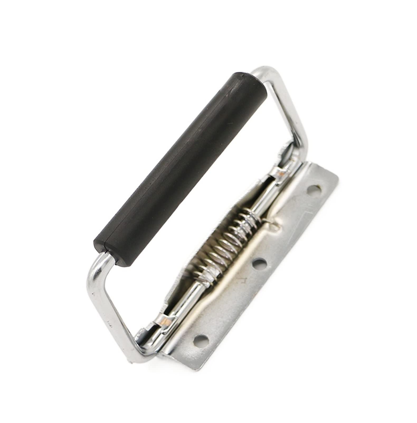 ROHCGHC recessed Foldable Handle, Automatic Return Handle with Rubber Sleeve Spring Box Folding Industrial Distribution Door