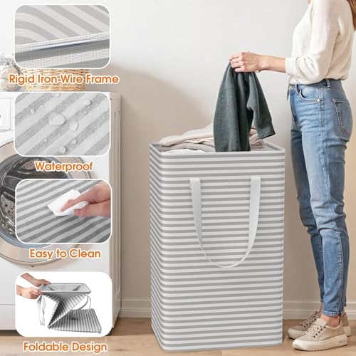 3-Pack 75L Laundry Basket, Collapsible Laundry Hampers, Gray - $11.69 after coupon - image 5