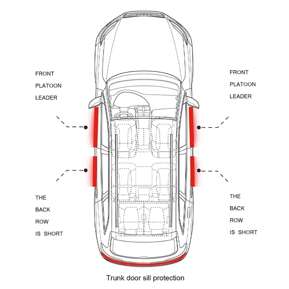 Protections Seuils De Porte En Fibre De Carbone Pour Ford Ranger T9 2023-2024 (Raptor, Wildtrak, XLT) - Kit 4 Pièces, Autocollant Antidérapant