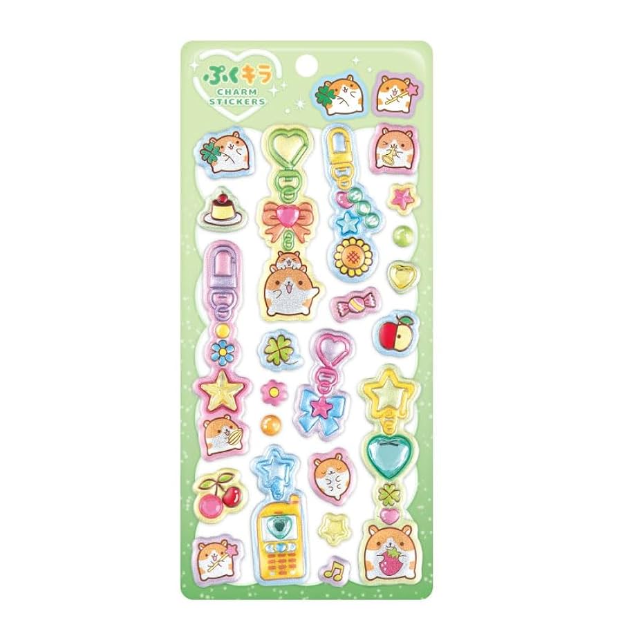 ハムちゃんずわーるど Amazon.co.jp: クラックス シール プクキラチャームステッカー