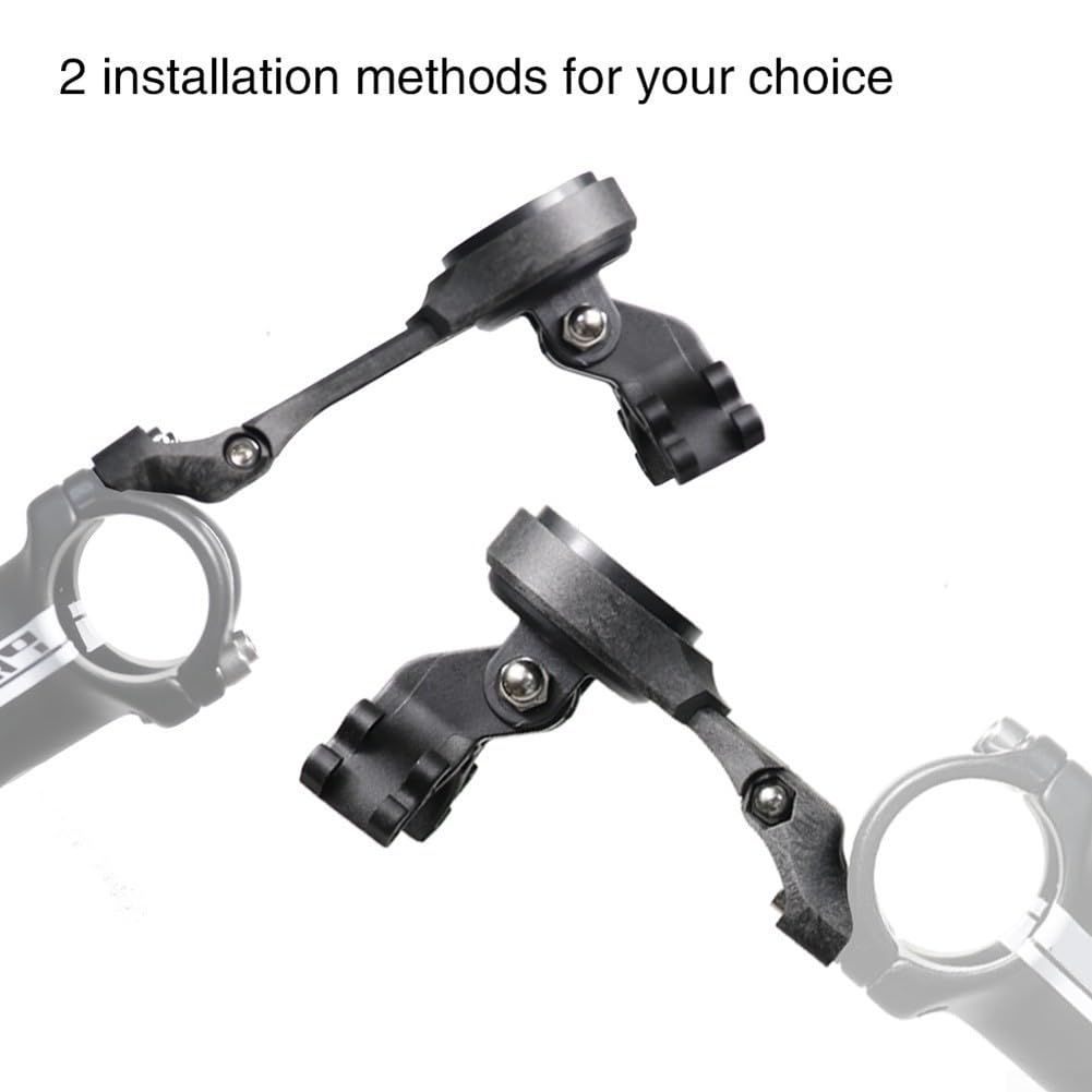 Accessoire Cyclisme Carbone Support Guidon GPS Vélo - Compatible Garmin, Wahoo - Fibre Carbone - Montage Facile Support Ordinateur Vélo Carbone