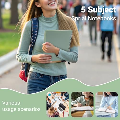 Cahier à spirale multi-matières doté de 5 intercalaires pour optimiser la prise de notes - 3