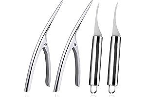 4 PCS Shrimp Deveiner Tool I Stainless Steel Kitchen Tool for Shrimp...