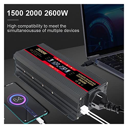 Onduleur pour installation solaire de voiture 2600W idéal pour le camping