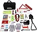 COOCHEER Auto Emergency Kit,Multifunctional Roadside Assistance 99-in-1 Car Safety Kit with Jumper Cables,Folding Military Shovel,Air Compressor,Tow Rope,Triangle,Flashlight,Tire Pressure Gauges etc.