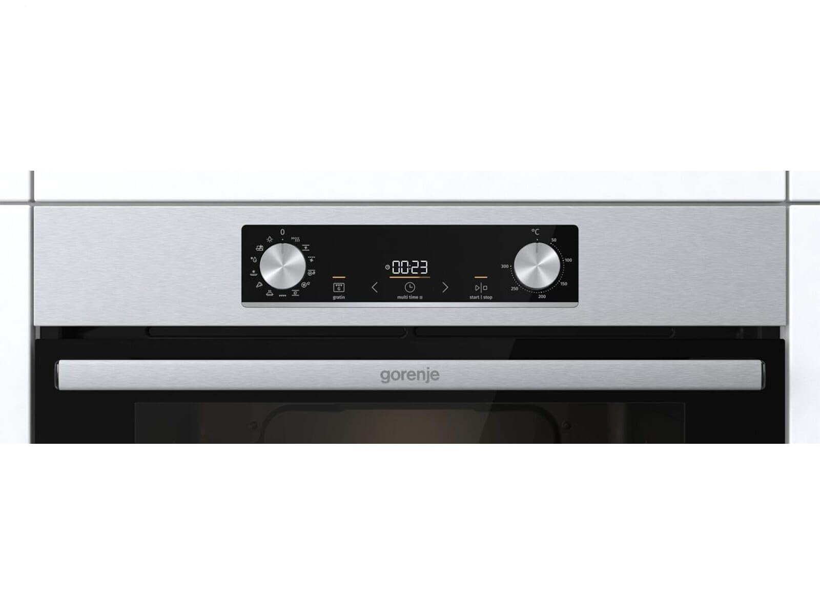 Gorenje OptiBake BPS 6737 E14X piekarnik do zabudowy, 77 l, piroliza, GentleClose & Open, ExtraSteam, Air Fry, 300°C, PerfectGrill, prowadnice teleskopowe, Inox