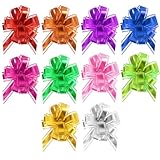 10 Pull Bows for Gift Wrapping 6-Inch Waterproof Bows in - Reusable Birthday Ribbon Bows for Decorating Boxes and Enhancing Gifts.