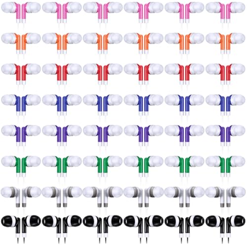 Image of Konohan 80 Packs Bulk Wired Earbuds Classroom Students,Multicolor