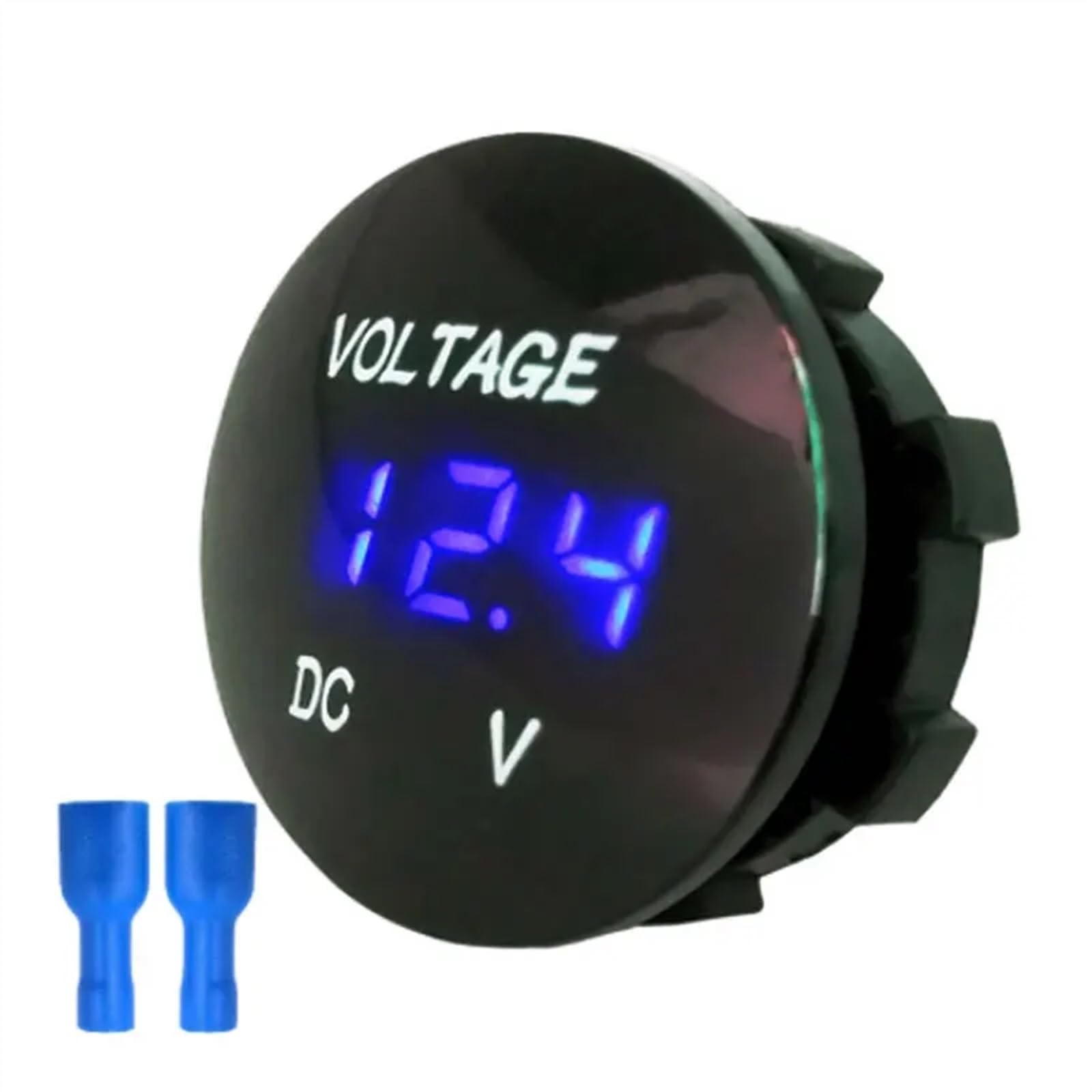 12V-24V DC cyfrowy woltomierz panelowy LED amperomierz tester napięcia wodoodporny wyświetlacz do samochodu, motocykla, łodzi, ciężarówki, detektora (kolor: Czerwony