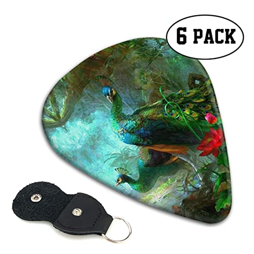 Lot de 6 médiators colorés en forme de paon pour guitare acoustique, guitare électrique, basse, ukulélé – fins, moyens… - Les Beatles, Paul McCartney, John Lennon, RIngo Starr, George Harrison Lot de 6 médiators colorés en forme de paon pour guitare acoustique, guitare électrique, basse, ukulélé – fins, moyens… – Image 3