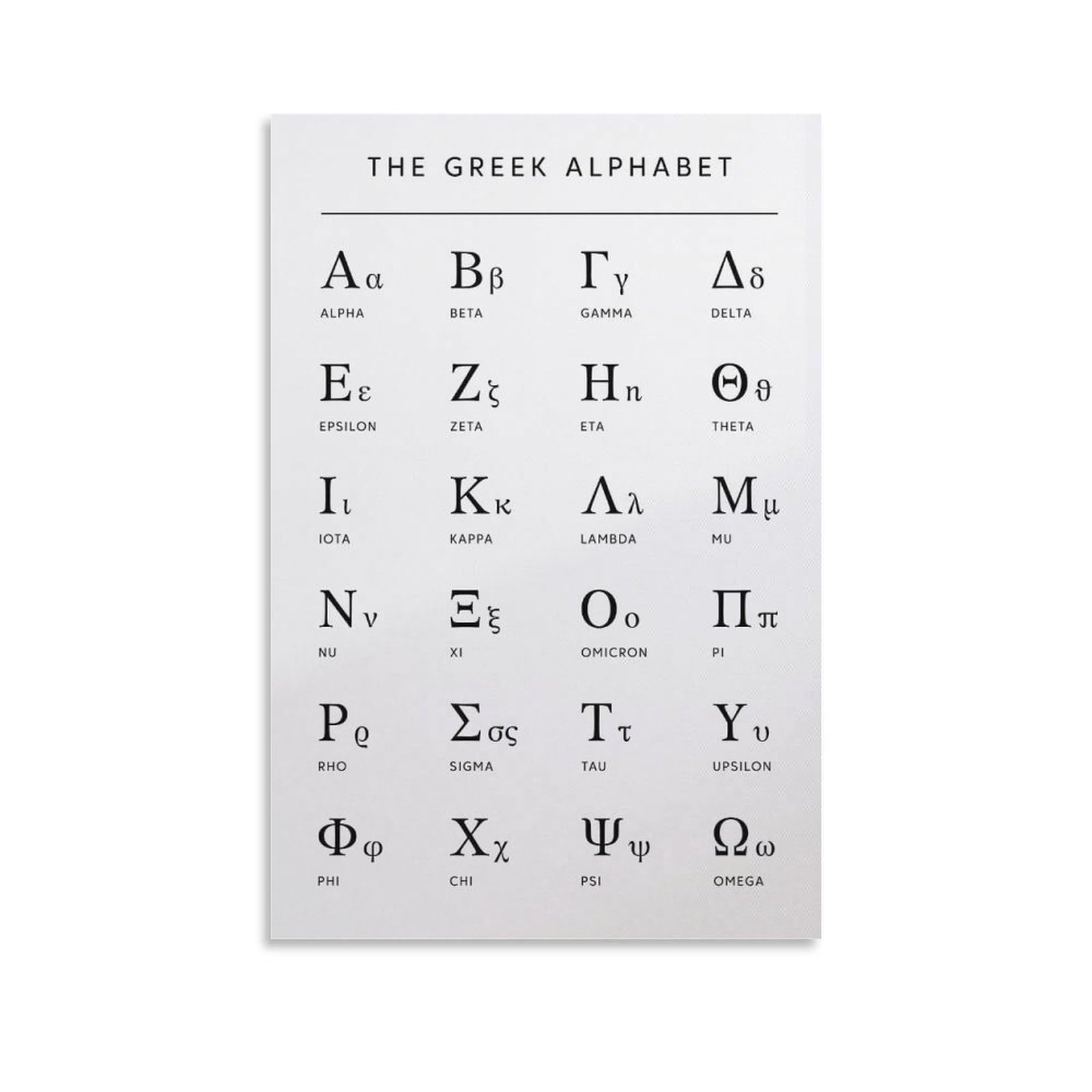 Amazon.com: Greek Alphabet Printable Wall Decor Greek Letters Art Print ...