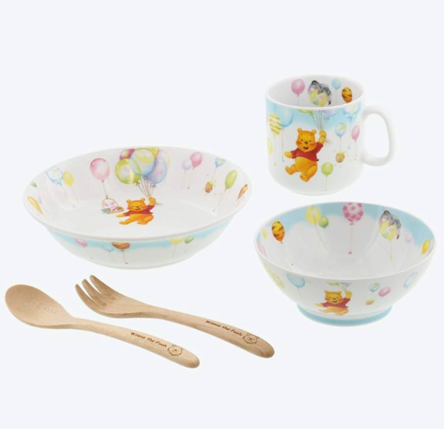 東京ディズニーランド　くまのプーさん　食器7点セット　TDL レトロ 東京ディズニーランド くまのプーさん 食器7点セット TDL レトロ