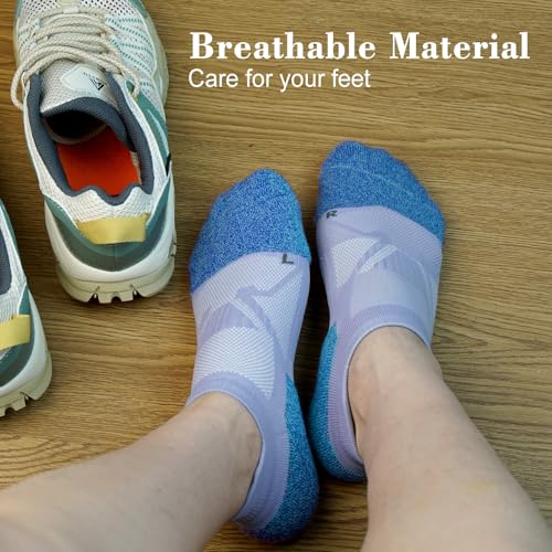 Gonii Compression Athletic Socks Cushioned Anti-Blister Comfort Fit Ankle Socks 5-6 Pairs4