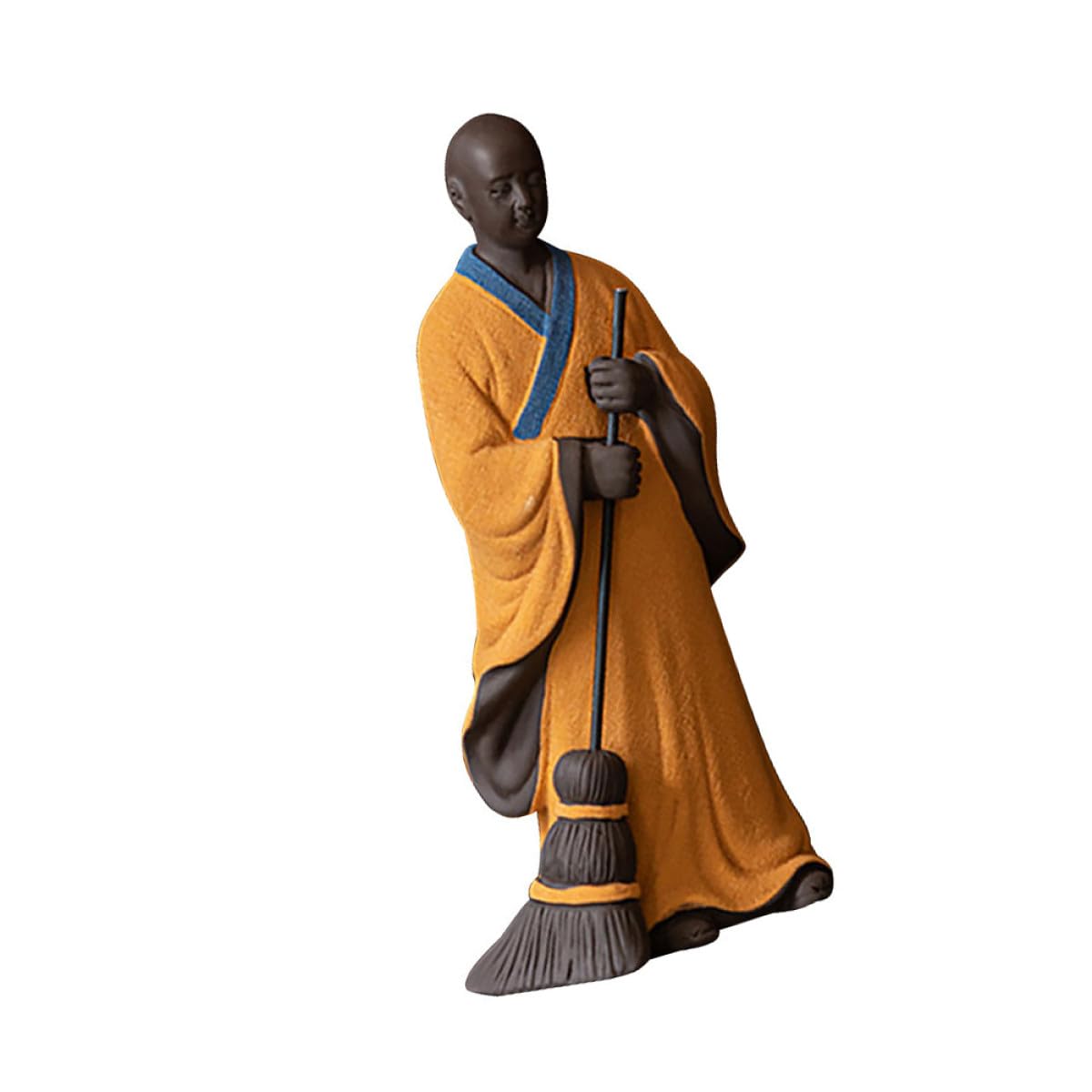 Adorno Creativo de Monje de Arcilla púrpura, Figuras de Monje de Barrido, Decoraciones Zen, oficinas, hogares Modernos, diseño de Estilo Chino
