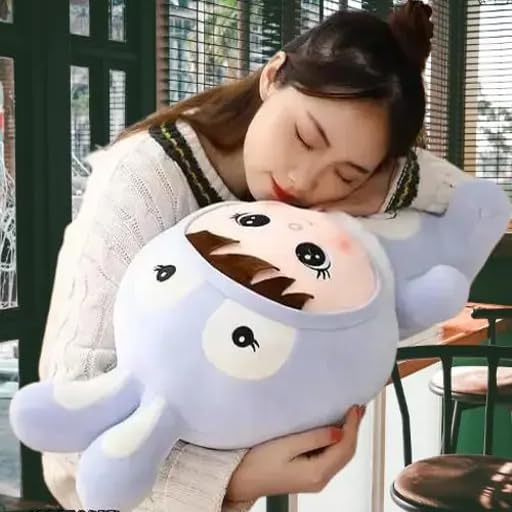 Image of Soft Plush Doll Toy with Rabbit Teddy Bear Gift Toy and Pillow for Kids, Girls and Adults Cute Stuffed Animal Plush Purple Bunny (30cm)