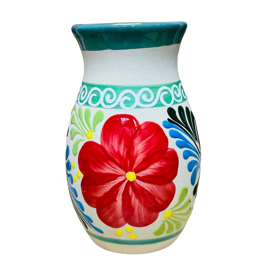 Miniatura 9 de Florero Ovulo - Mexican Home Décor - Clay Vase - Michoacán Clay Vase - Oval Clay Vase - Handmade vase - Hand painted Vase - Once Of A Kind Home