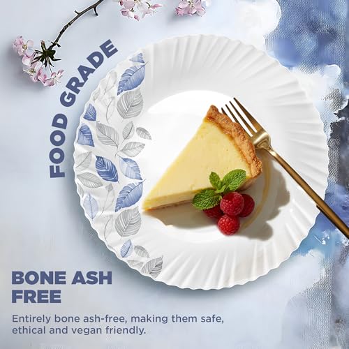 Image of Treo by Milton Opalware Aurelia Lunis Dinner Set of 18 | Serving for 6 | Microwave & Dishwasher Safe | Bone-Ash Free | Tempered Toughness | Plates & Bowls | Crockery Set for Dining & Gifting | White
