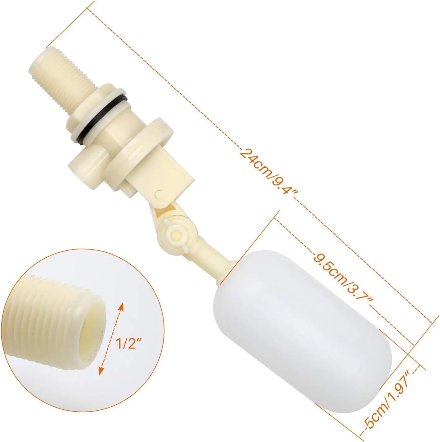 Adaptador de Agua de Red de llenado automático for caravanas y autocaravanas, válvula de Flotador de Repuesto for Aquaroll Aquaruis Rolly Poly, Piezas for automóviles