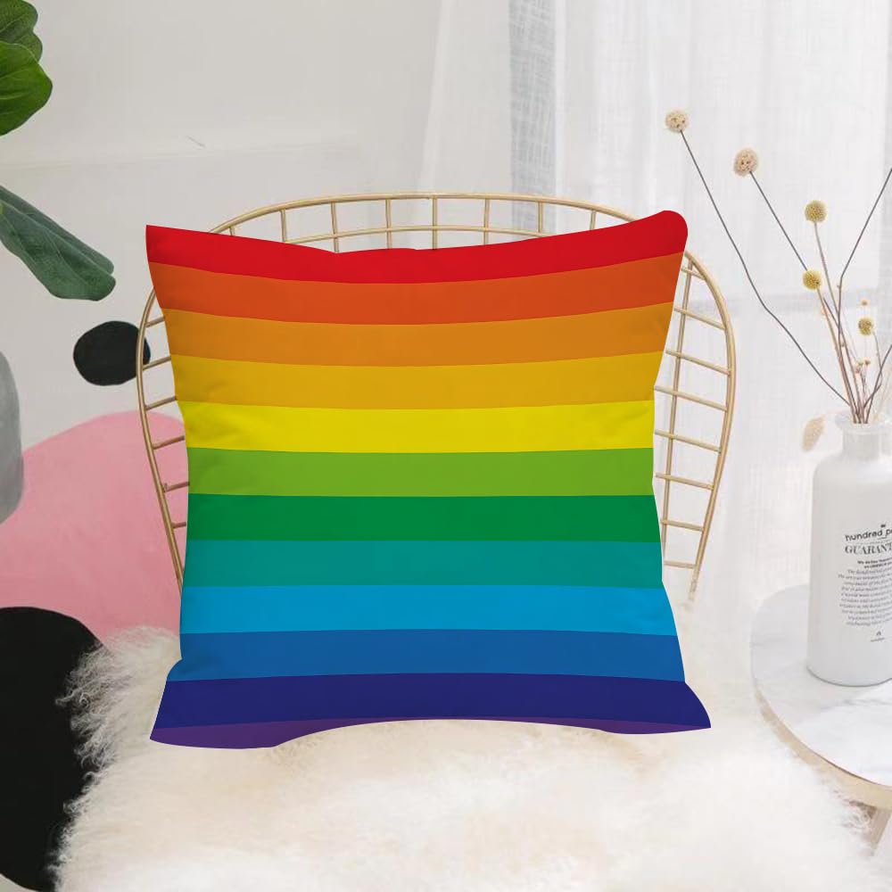 Hyosxw Rainbow Background Of Colored Lines - A9 Cushion Cover,Throw Pillow Case Home Decorative For Living Room Bedroom Sofa Chair 18X18 Inch,Rainbow Background Of Colored Lines,Pillowcase 45X45cm