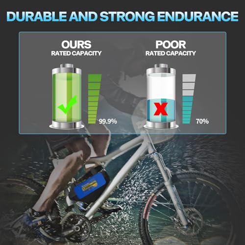 Image of 48V Ebike Battery, 48V Lithium Battery 12Ah with 2A Charger, XT60 Connector, T-Plug and BMS for 250W 550W 750W Electric Bicycles Motor /Ebike Kit