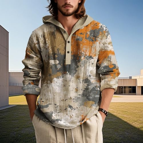 Mens Oversized Henley Hoodies Long Sleeve Graphic Printed Sweatshirts Casual Fall Button Down Pullover Tops Shirts2