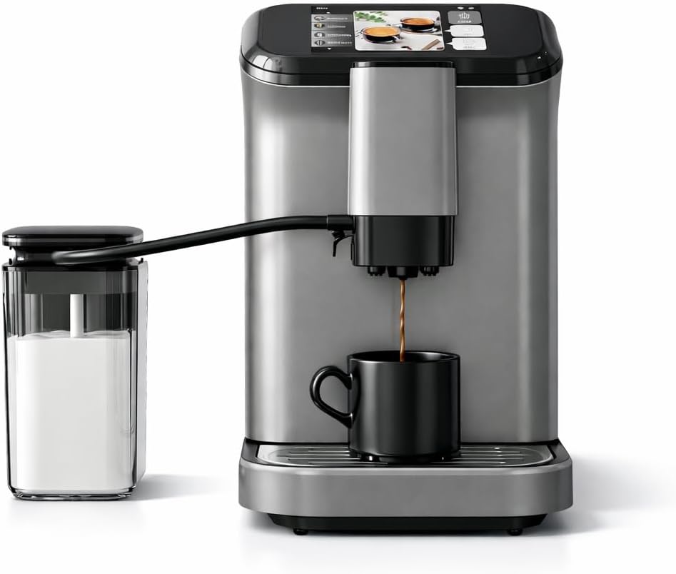 Máquina de Espresso Automática con Molinillo Integrado, 20 Bar, 1.5L